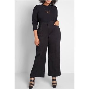 NWT Modcloth The Style is Yours Wide Leg Pants in Black